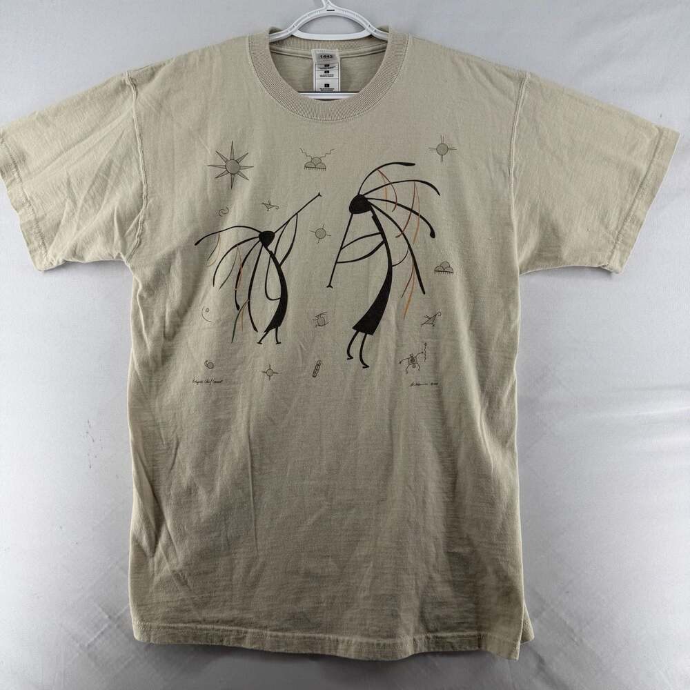 1443 Vintage 1998 Lofteez T-Shirt with Native American Rock Art Design